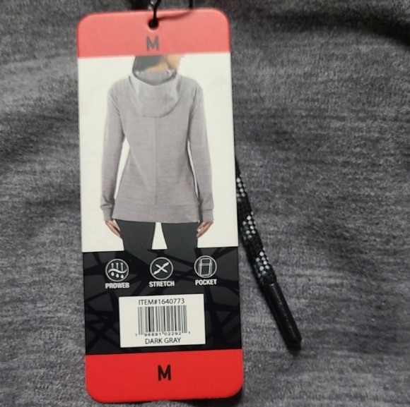 Spyder Gray Women's Size M, T-shirt With Hoodie. Active Wear. - Picture 8 of 8
